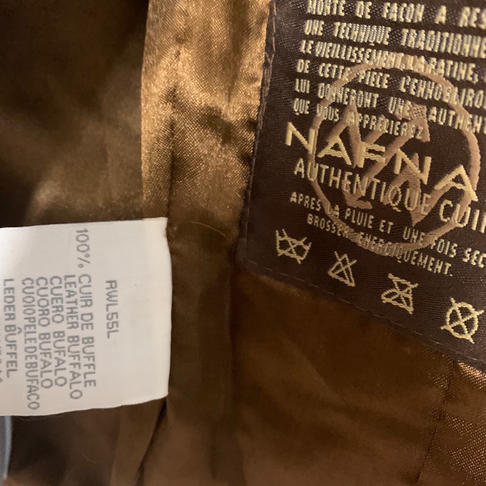 NAF NAF 100% BuffaloLeather Jacket - Picture 3 of 3